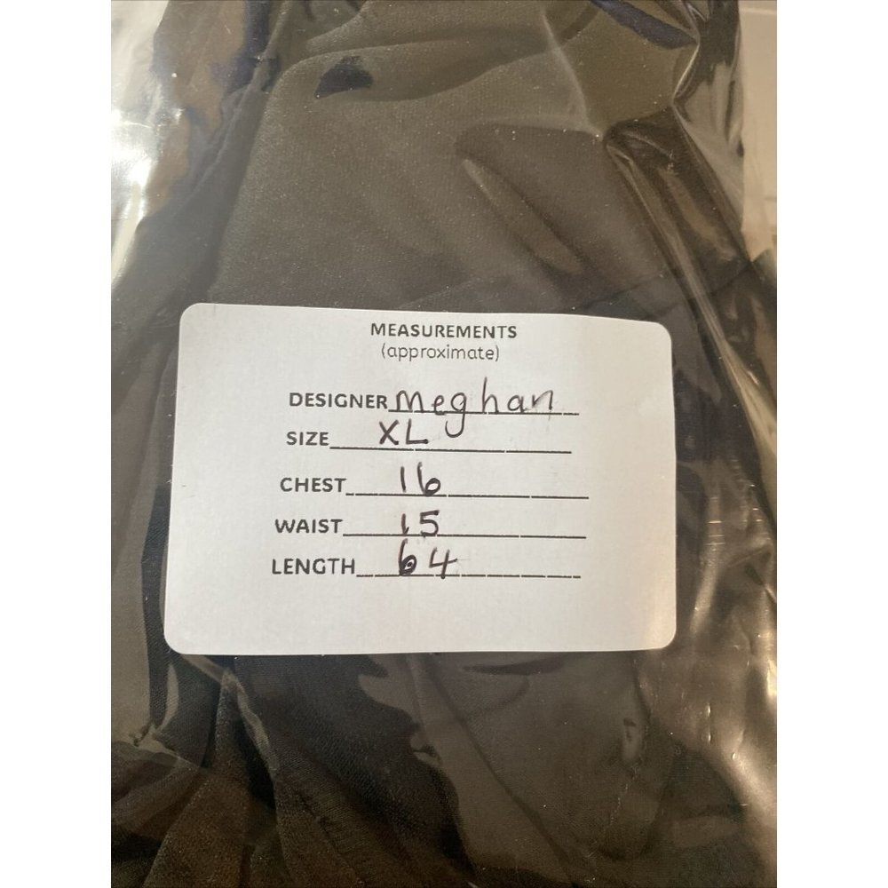 Meghan Los Angeles Womens Enchanted Garden Maxi Dress Black Size XL‎ Extra Large - Picture 10 of 10